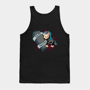 Knarf the Unicorn - Dead Inside - Kawaii Cute Goth Tank Top